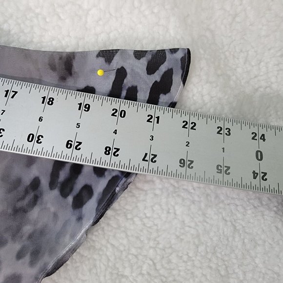 Bleu Womens Top Size S Blue Animal Print Flowy Ruffled Y2K Colorful Tunic Blouse - Picture 7 of 12